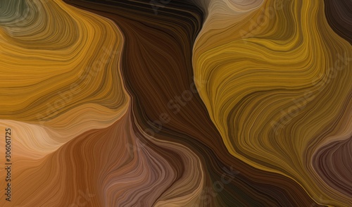 abstract waves illustration with saddle brown, brown and bronze color