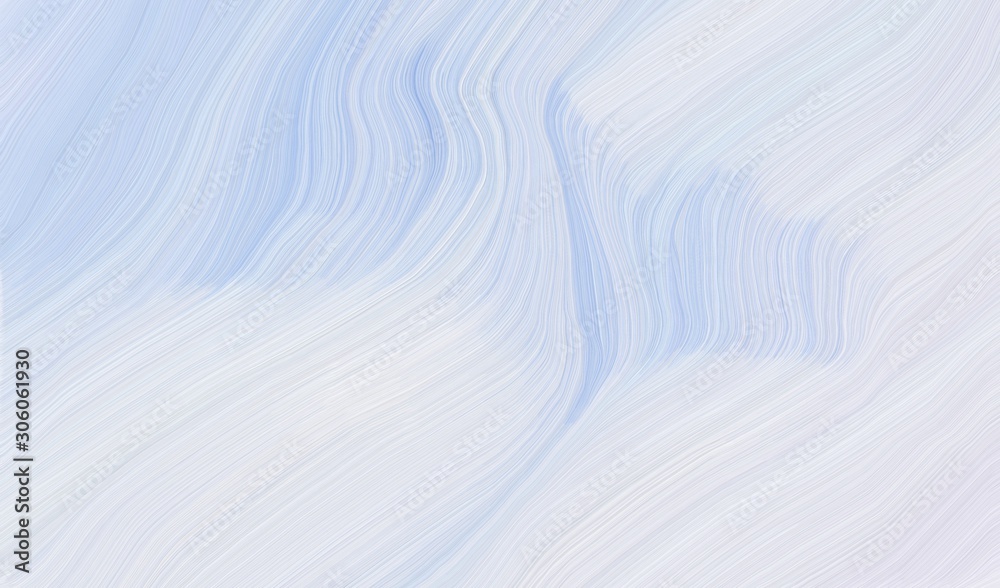Fototapeta modern curvy waves background illustration with lavender, light steel blue and white smoke color