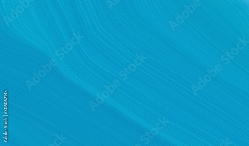 curvy background design with light sea green, dark turquoise and strong blue color