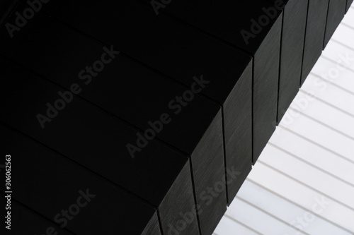 white and black line of architecture background