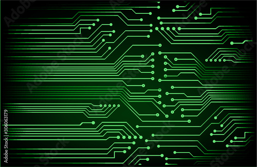 green cyber circuit future technology concept background