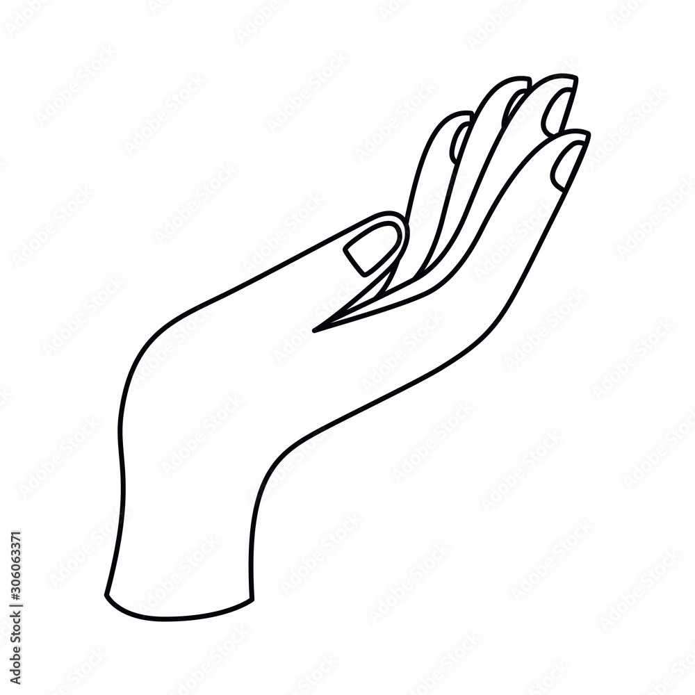 Isolated hand signal icon vector design Isolated hand signal icon vector design