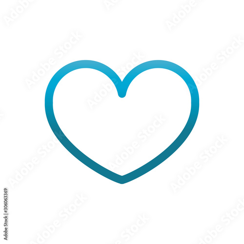 like heart user interface blue gradient