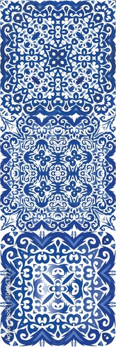 Ornamental azulejo portugal tiles decor.