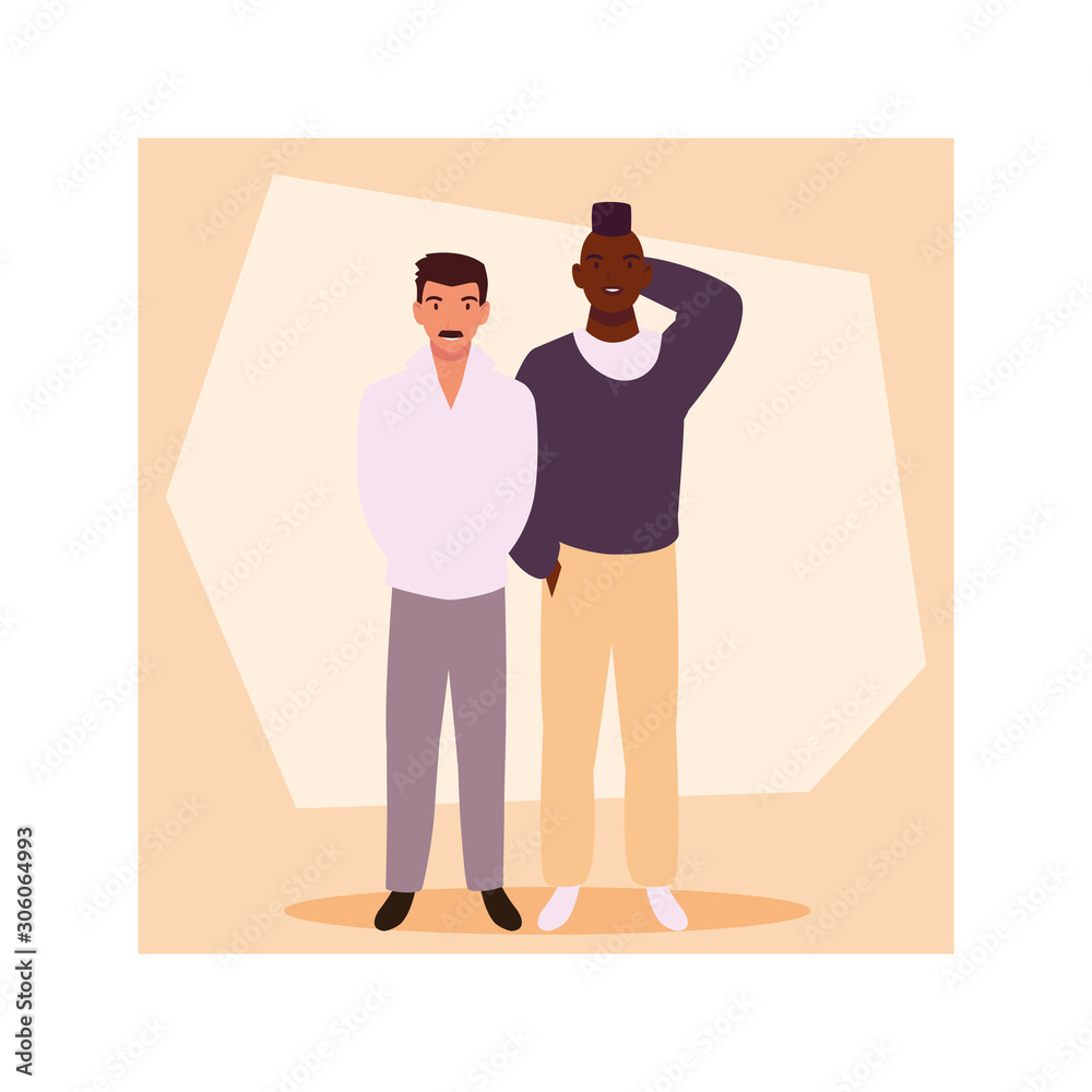 men standing with different poses men standing with different poses