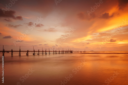 beatiful seascape sunset at Yan, Kedah, Malaysia