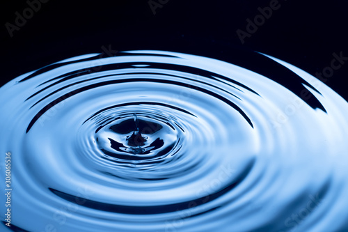 A close up of a drop of water in a circle