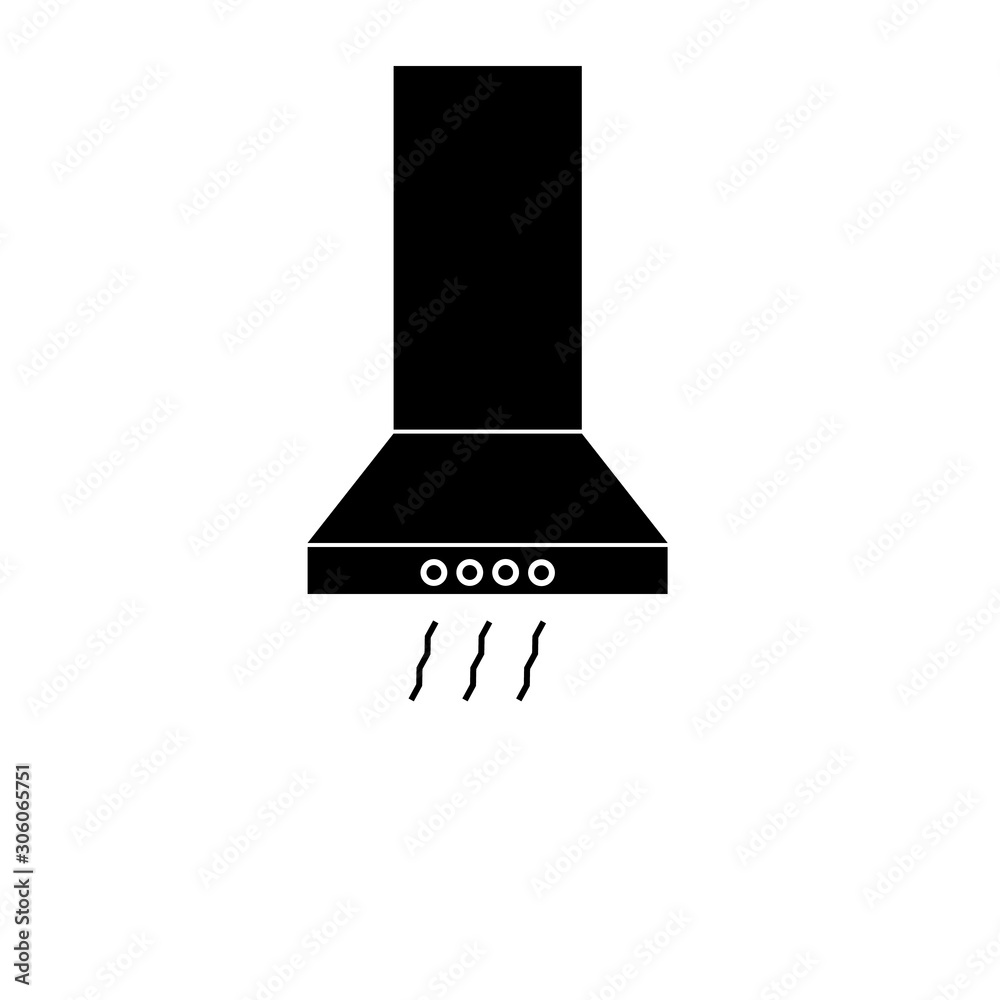cooker hood icon on white background. flat style. kitchen hood icon for  your web site design, logo, app, UI. ventilation symbol. kitchen hood sign.  Stock-Vektorgrafik | Adobe Stock