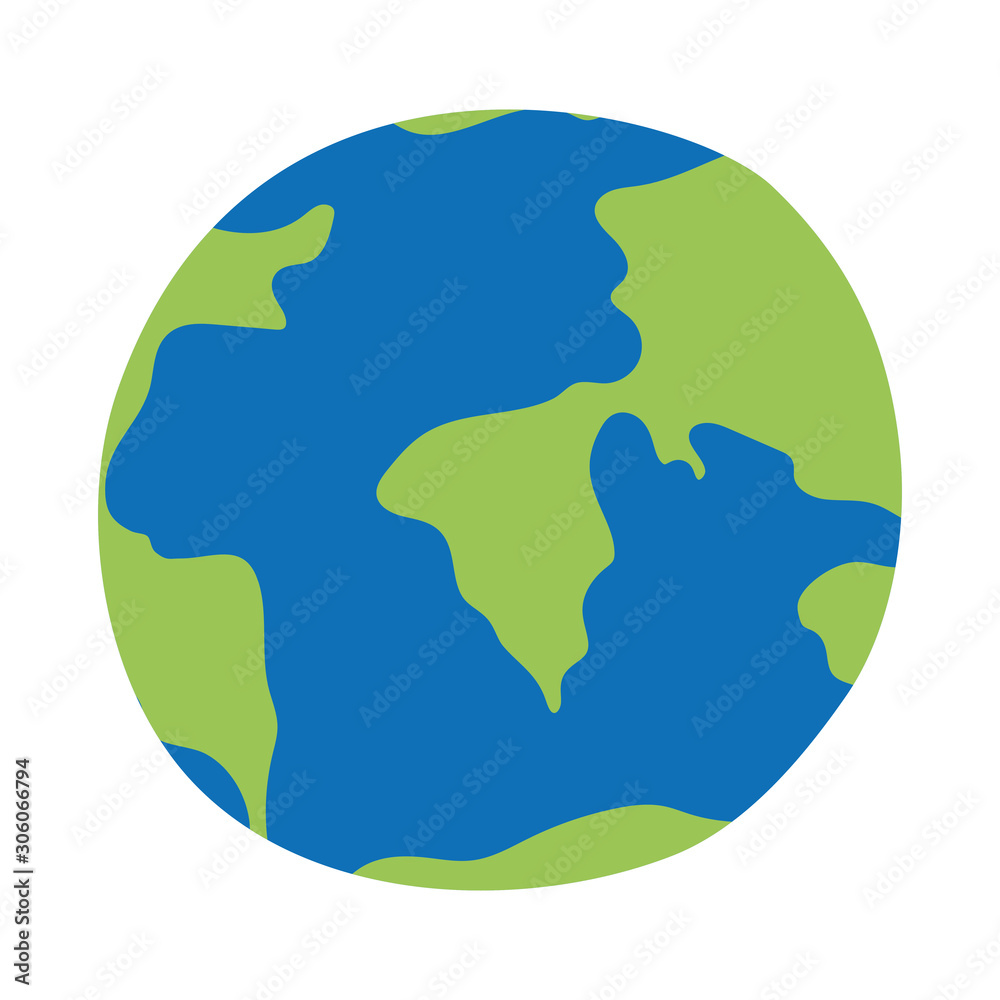 Isolated planet sphere vector design
