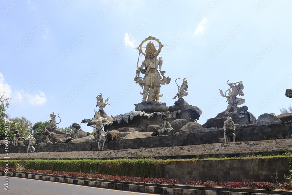 A beautiful view of statues in Bali, Indonesia.