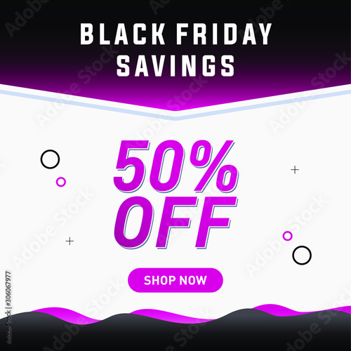 Black friday banner sale background design with vector eps 10