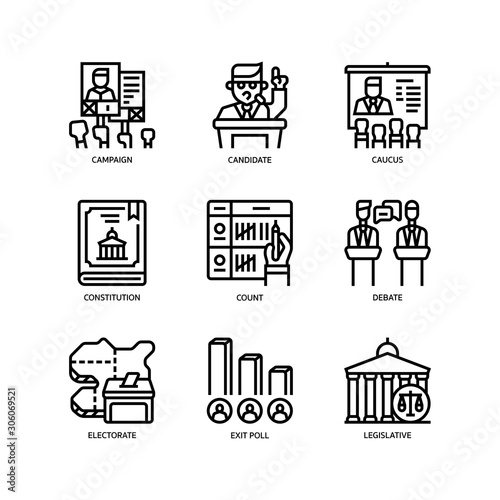 Election icons set