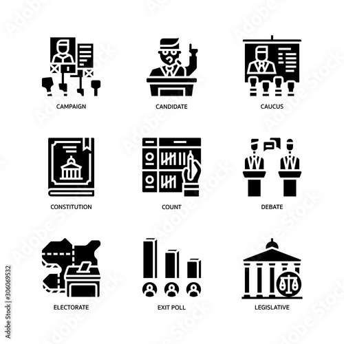 Election icons set