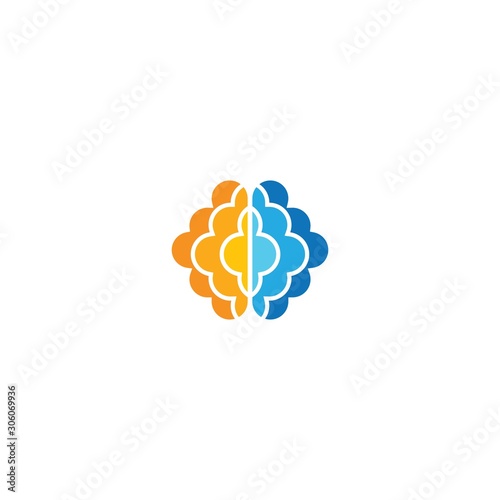 Brain logo template vector icon design