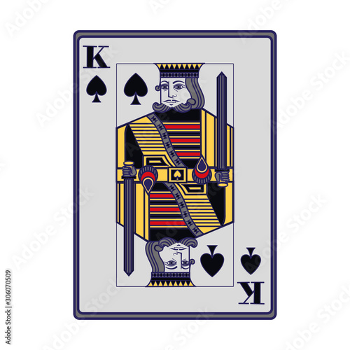 king of spades card icon, colorful design