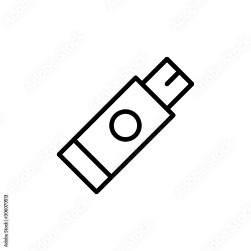 Simple flash drive line icon.