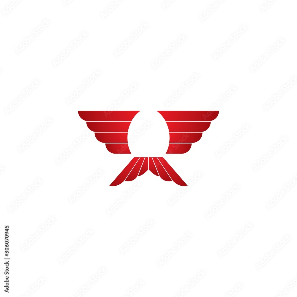 Obraz premium Wing logo template vector icon design