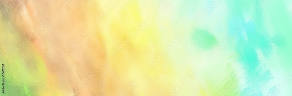 banner fine brush painted background with khaki, pale turquoise and aqua marine color and space for text banner fine brush painted background with khaki, pale turquoise and aqua marine color and space for text