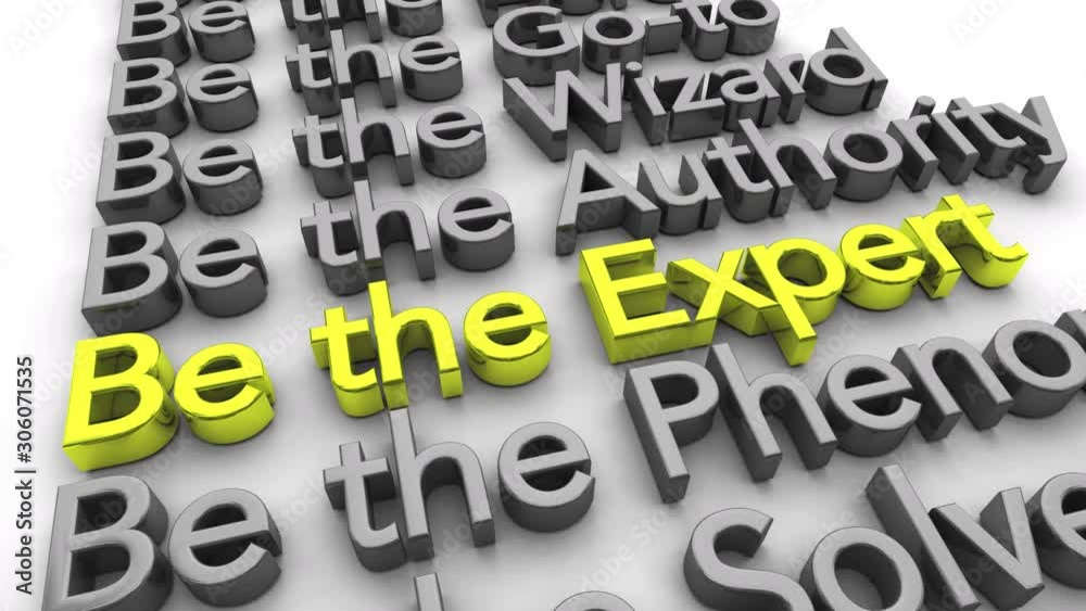 Be the Expert Guru Pro Authority Solver Words 3d Animation Be the Expert Guru Pro Authority Solver Words 3d Animation