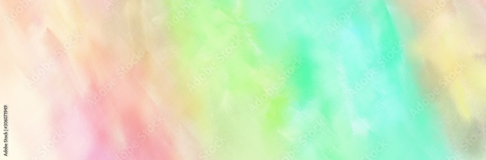 Fototapeta premium header abstract watercolor painted background with tea green, wheat and aqua marine color and space for text