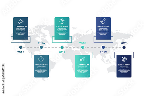 timeline infographic template design . business infographic concept for presentations, banner, workflow layout, process diagram, flow chart