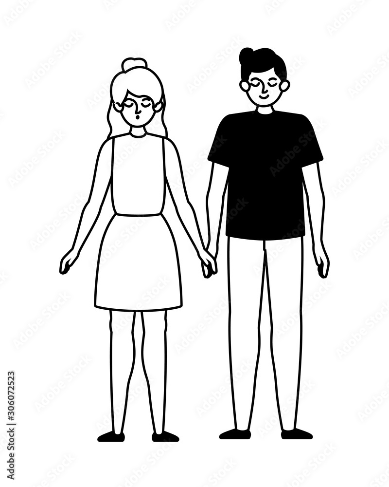 Couple of woman and man vector design Couple of woman and man vector design