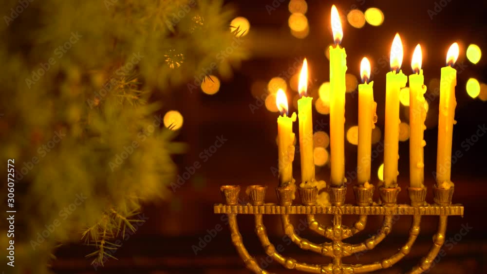 The sixth Night of Hanukkah. Six lights in the menorah. Chanukah is the