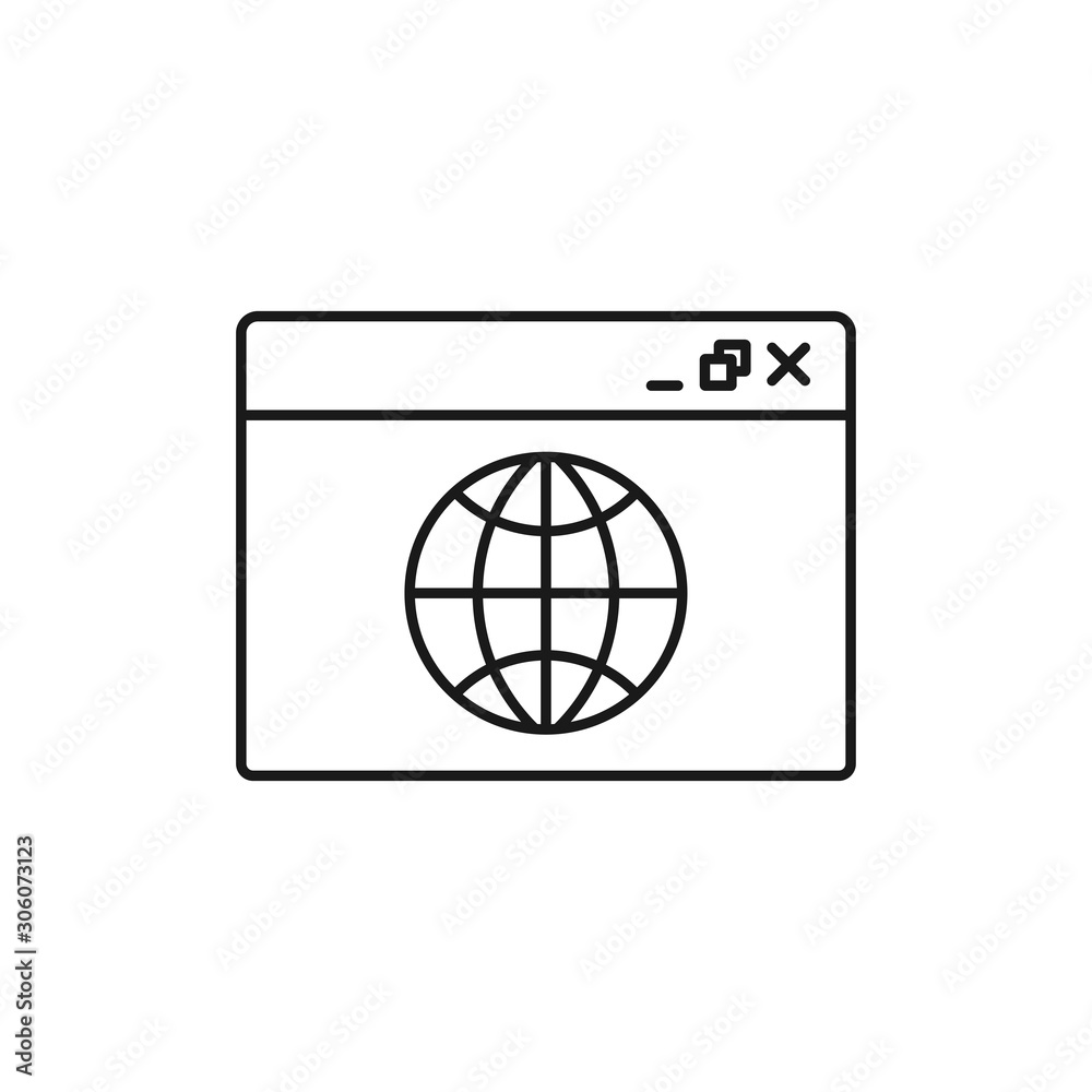 domain - minimal line web icon. simple vector illustration. concept for infographic, website or app.