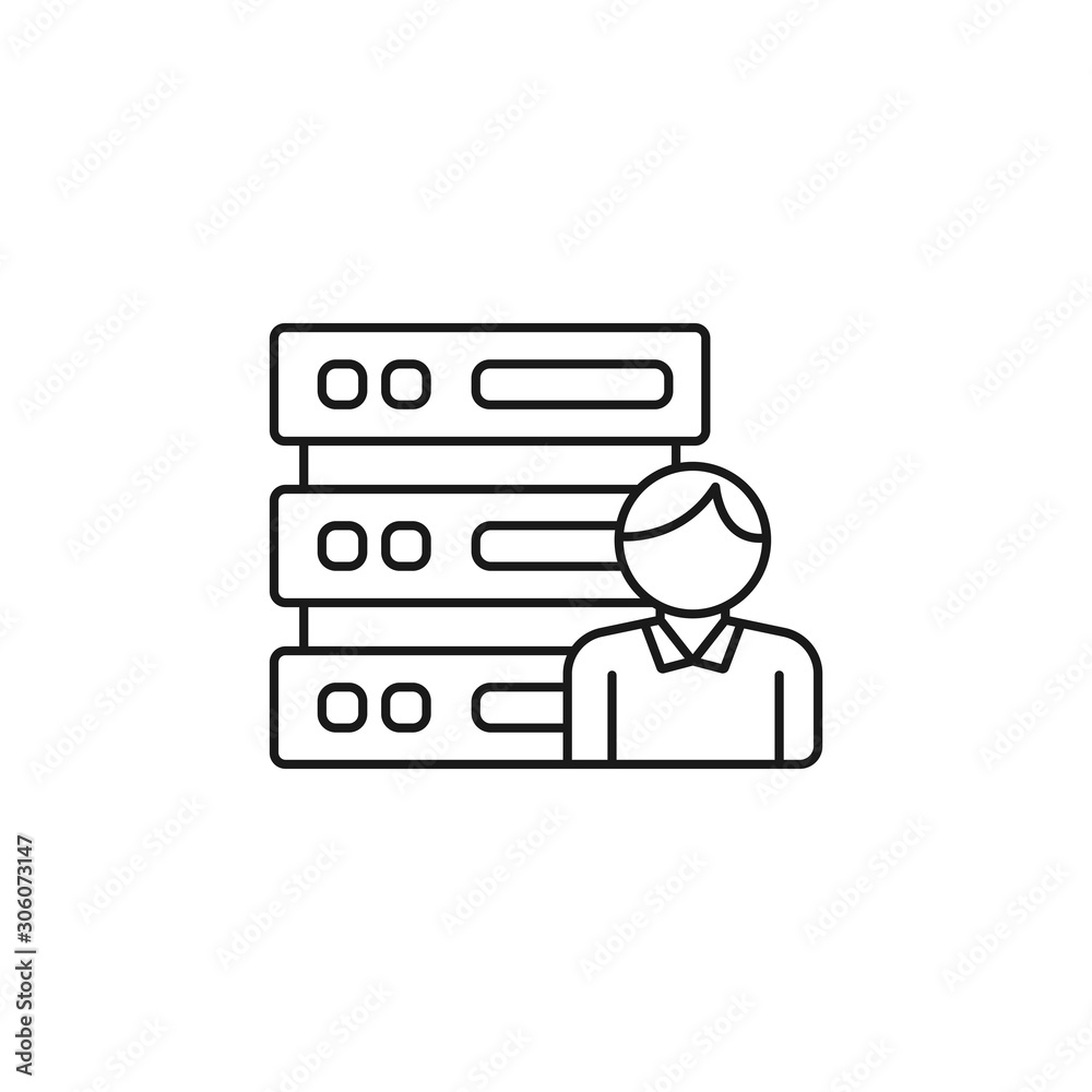server client - minimal line web icon. simple vector illustration. concept for infographic, website or app. server client - minimal line web icon. simple vector illustration. concept for infographic, website or app.