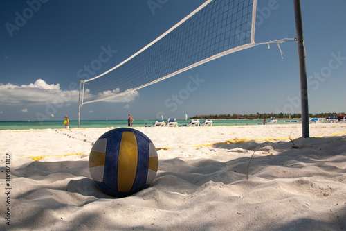 Volleyball ball on the beach