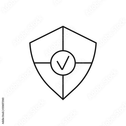 authentication - minimal line web icon. simple vector illustration. concept for infographic, website or app.
