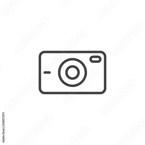 Car DVR camera line icon. linear style sign for mobile concept and web design. Digital Video Recorder outline vector icon. Symbol, logo illustration. Vector graphics