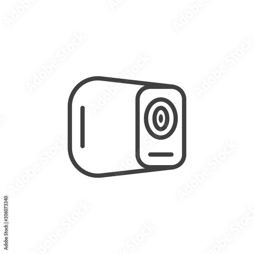 Car dvr camera line icon. linear style sign for mobile concept and web design. Drive recorder outline vector icon. Symbol, logo illustration. Vector graphics