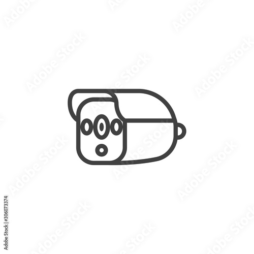 Spy dvr recorder line icon. linear style sign for mobile concept and web design. DVR camera recorder outline vector icon. Symbol, logo illustration. Vector graphics