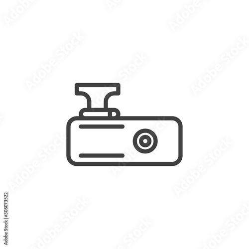 Digital Video Recorder line icon. linear style sign for mobile concept and web design. DVR Video Camera outline vector icon. Symbol, logo illustration. Vector graphics