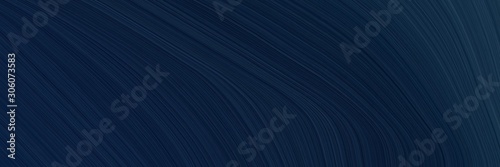 banner elegant curvy swirl waves background illustration with very dark blue and dark slate gray color