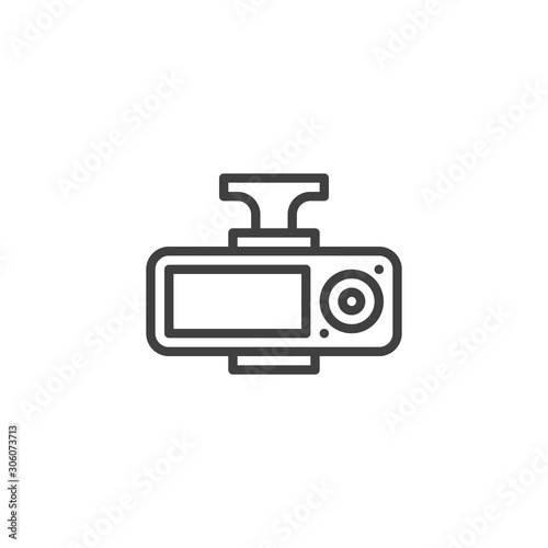 DVR recorder line icon. linear style sign for mobile concept and web design. Car dvr camera outline vector icon. Symbol, logo illustration. Vector graphics