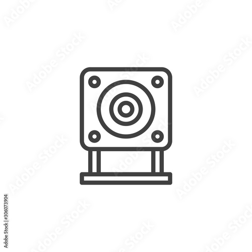 Digital video recorder line icon. linear style sign for mobile concept and web design. Car DVR camera outline vector icon. Symbol, logo illustration. Vector graphics
