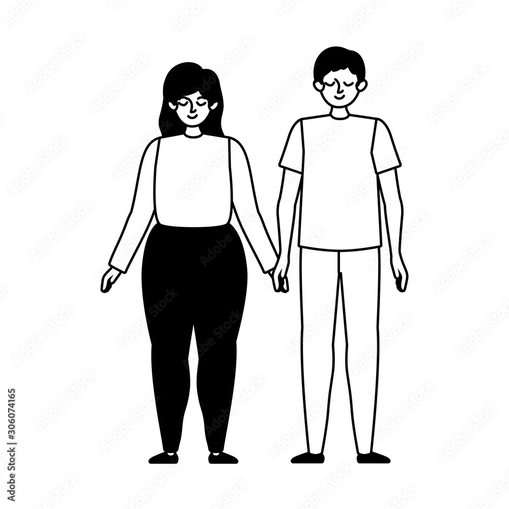 Couple of woman and man vector design Couple of woman and man vector design