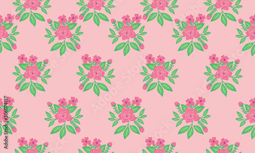 Classic wallpaper seamless vintage floral pattern background.