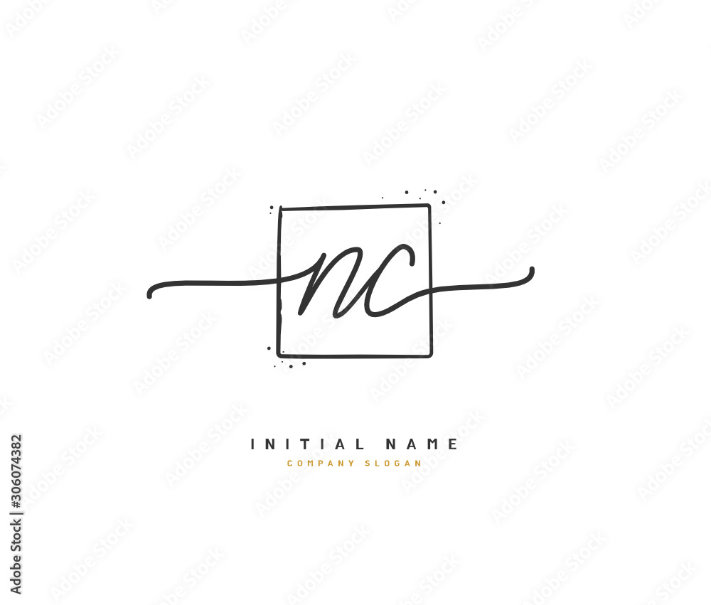 N C NC Beauty vector initial logo, handwriting logo of initial signature, wedding, fashion, jewerly, boutique, floral and botanical with creative template for any company or business. N C NC Beauty vector initial logo, handwriting logo of initial signature, wedding, fashion, jewerly, boutique, floral and botanical with creative template for any company or business.