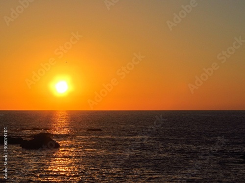 sunset at the sea in Maitencillo beach, central coast of Chile © Marcos