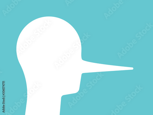 Liar head, long nose