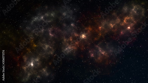 beautiful of universe filled with the stars, nebula and galaxy in night sky