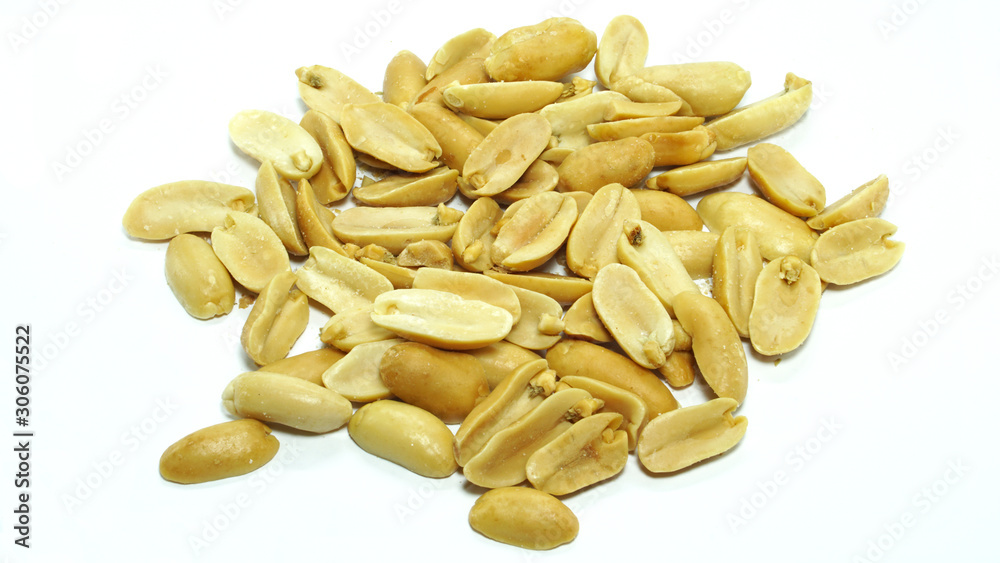 Group of salted peanut seeds Group of salted peanut seeds