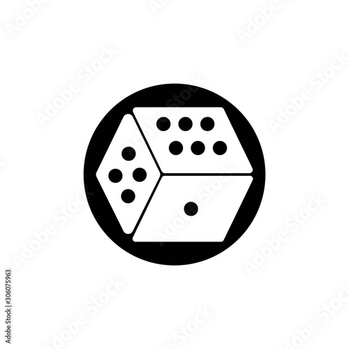 Dice icon vector design template