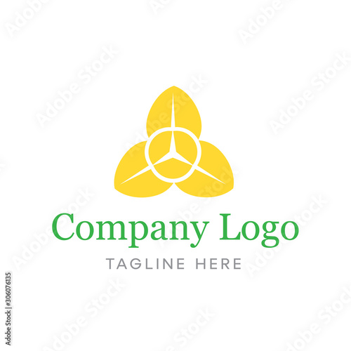 Logo Design Concept with Abstract Cambodia's National Flower Icon photo
