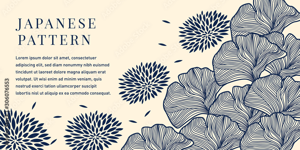 Japanese Indigo Blue Background