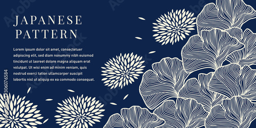 Japanese Indigo Blue Background