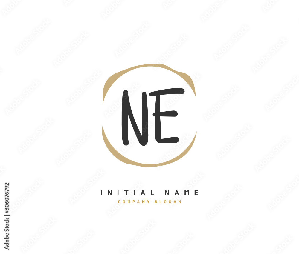 N E NE Beauty vector initial logo, handwriting logo of initial signature, wedding, fashion, jewerly, boutique, floral and botanical with creative template for any company or business. N E NE Beauty vector initial logo, handwriting logo of initial signature, wedding, fashion, jewerly, boutique, floral and botanical with creative template for any company or business.